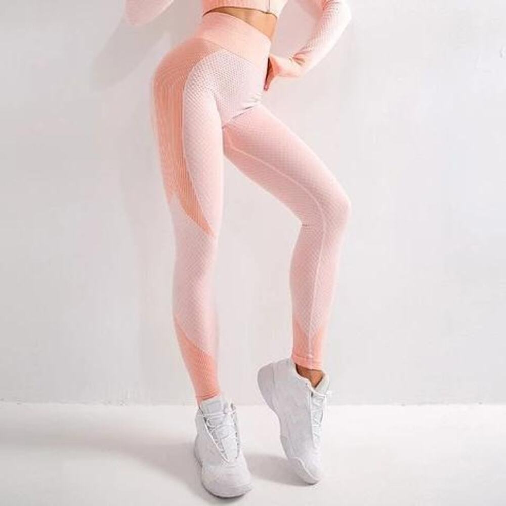 NEW Astoria Activewear Momentum Leggings Peaches & Cream Women’s Size Large